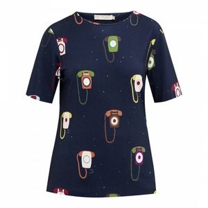 Ladies Navy Telephone T-Shirt Ted Baker